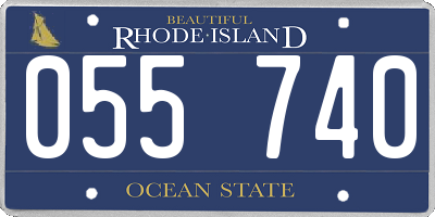 RI license plate 055740
