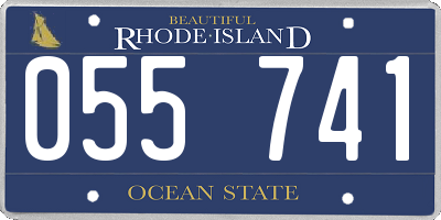RI license plate 055741