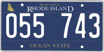 RI license plate 055743