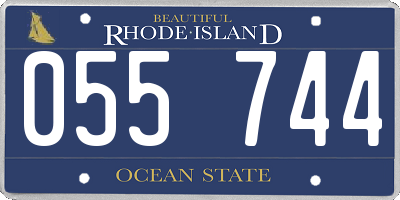 RI license plate 055744