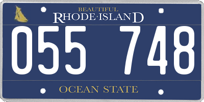 RI license plate 055748