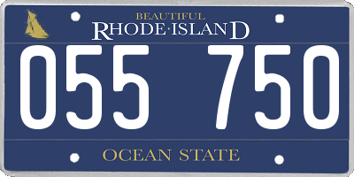 RI license plate 055750