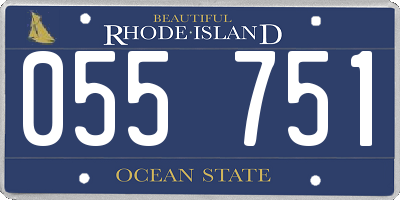 RI license plate 055751