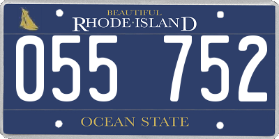 RI license plate 055752