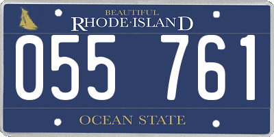 RI license plate 055761