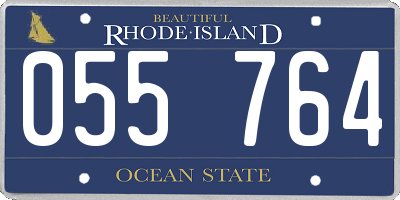 RI license plate 055764