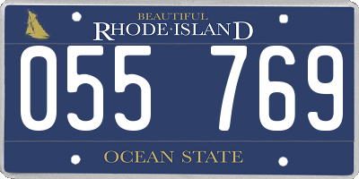 RI license plate 055769