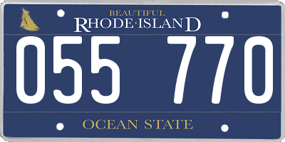 RI license plate 055770