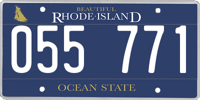 RI license plate 055771