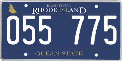 RI license plate 055775
