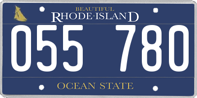 RI license plate 055780