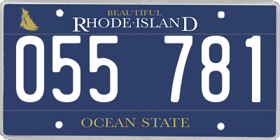 RI license plate 055781