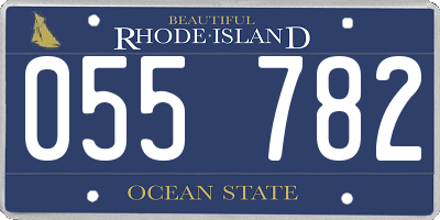 RI license plate 055782