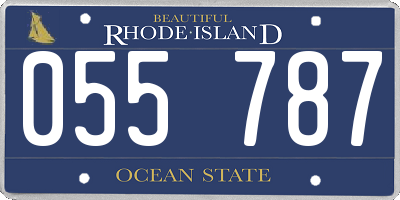 RI license plate 055787
