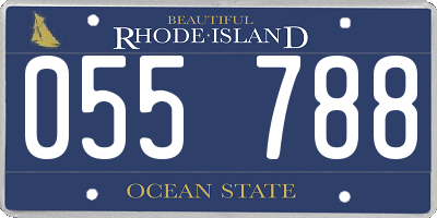 RI license plate 055788