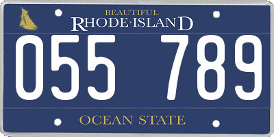 RI license plate 055789