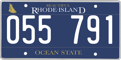 RI license plate 055791