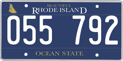 RI license plate 055792