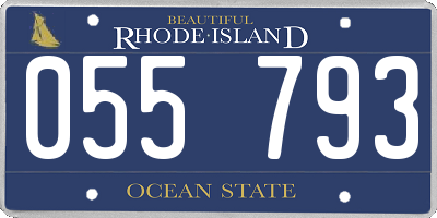 RI license plate 055793