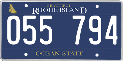 RI license plate 055794