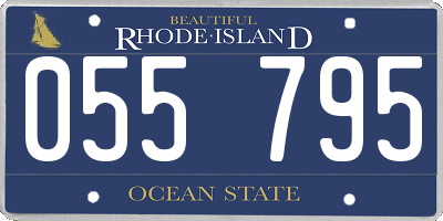 RI license plate 055795