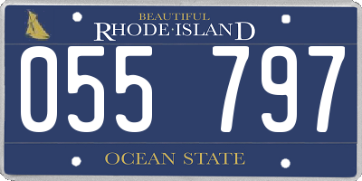 RI license plate 055797