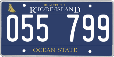 RI license plate 055799