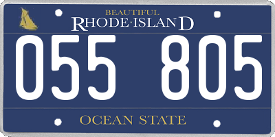 RI license plate 055805