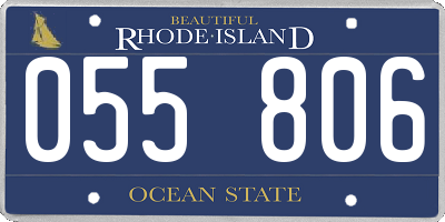 RI license plate 055806