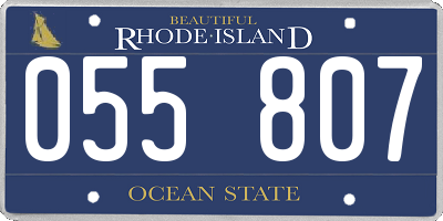 RI license plate 055807