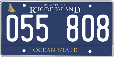 RI license plate 055808
