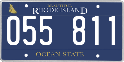 RI license plate 055811