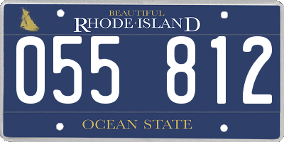 RI license plate 055812