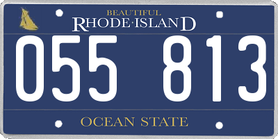 RI license plate 055813