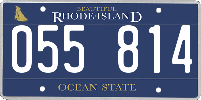 RI license plate 055814