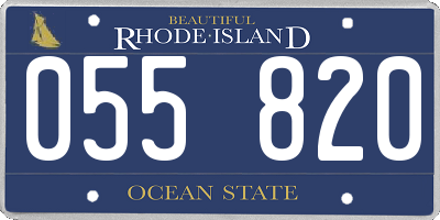 RI license plate 055820