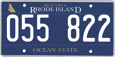 RI license plate 055822