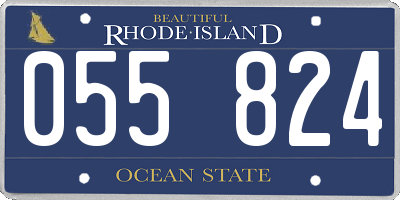 RI license plate 055824