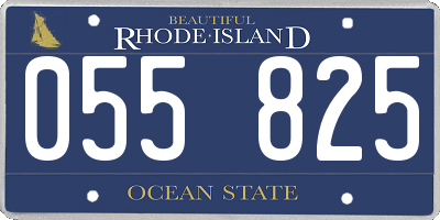 RI license plate 055825