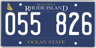 RI license plate 055826