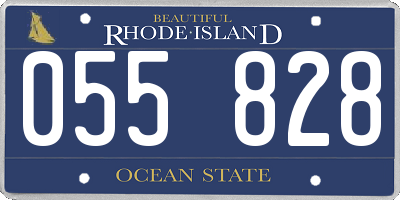 RI license plate 055828