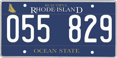 RI license plate 055829