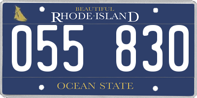 RI license plate 055830
