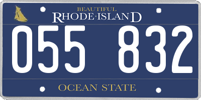 RI license plate 055832