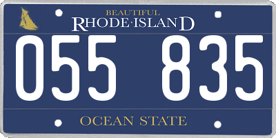 RI license plate 055835
