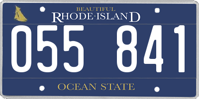 RI license plate 055841