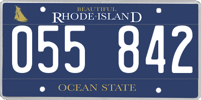 RI license plate 055842