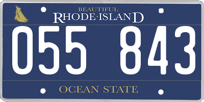 RI license plate 055843