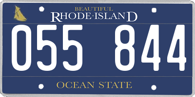 RI license plate 055844