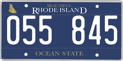 RI license plate 055845